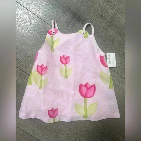 La Petite Ourse Miniman Floral Linen Set New w/Tag Size 6 months - Picture 4 of 5